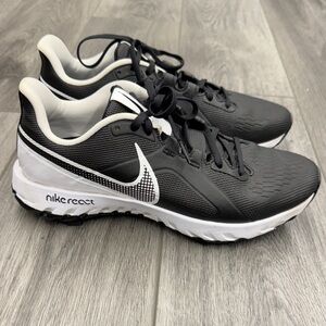 Nike React Black and White GOLF Shoes